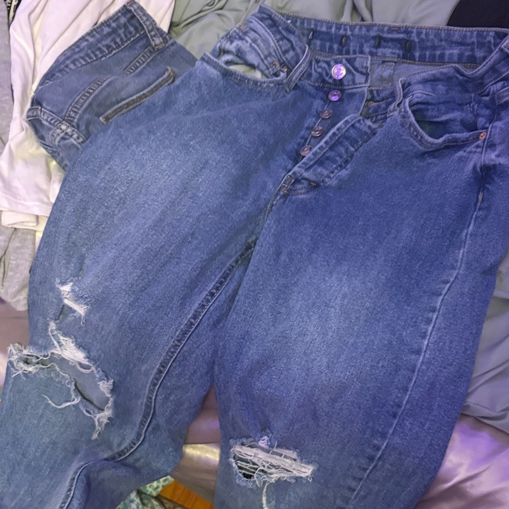 Wild Fable Blue Distressed Boyfriend Jeans